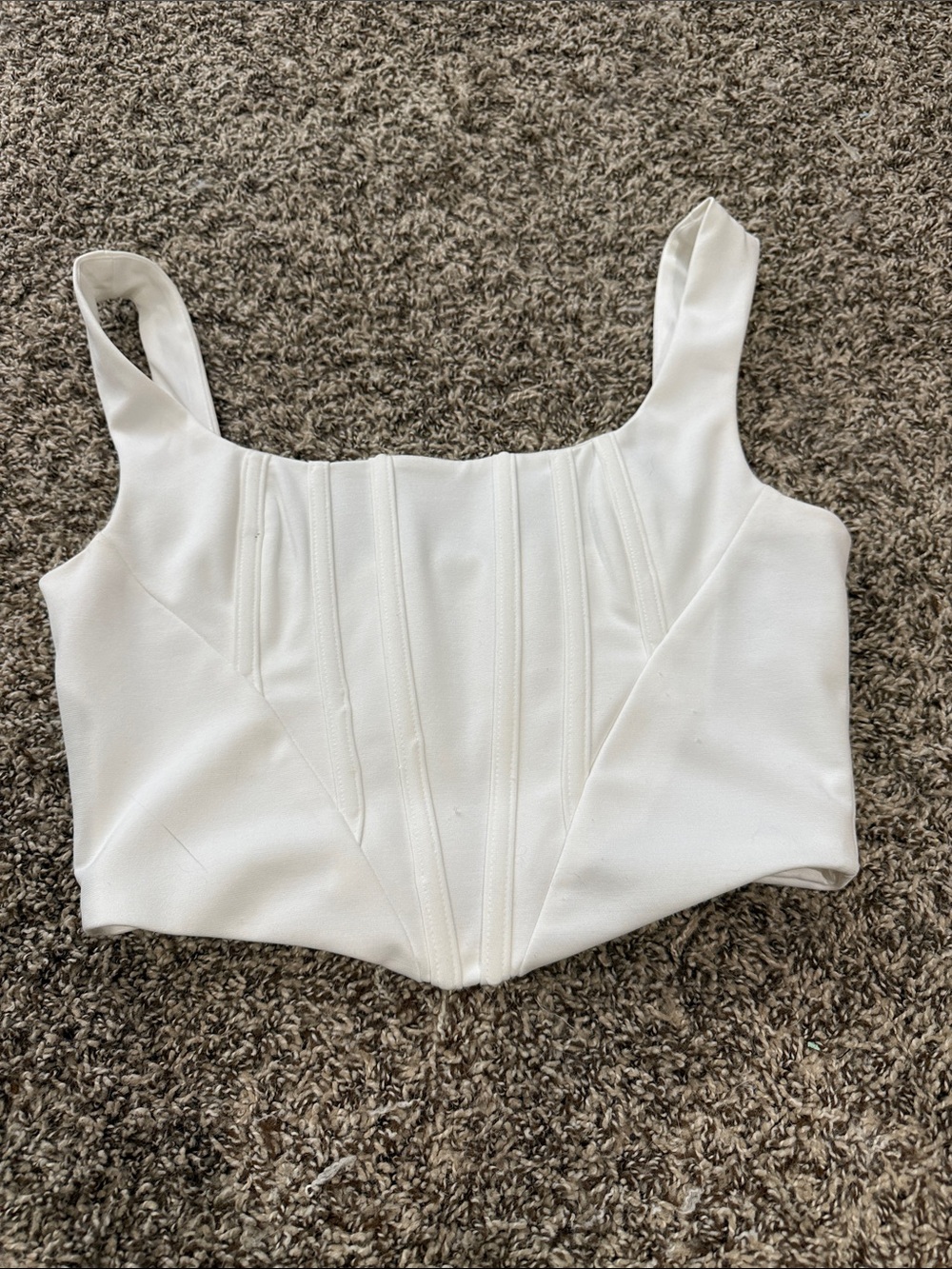 white corset top